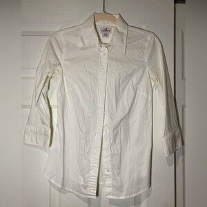 J. Crew White Button Down Shirt Crisp Cotton Classic